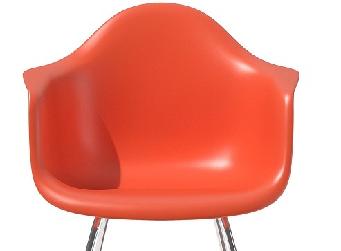 Eames Molded Plastic Armchair with 4-Leg Base