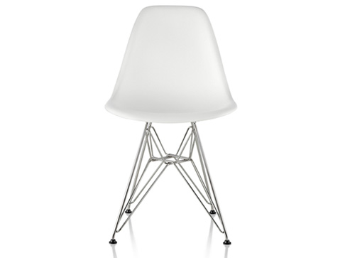 Eames Molded Plastic Side Chair with Wire Base