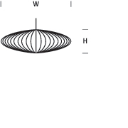 Nelson Saucer Bubble Pendant, Medium