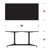 Eames Table with Rectangular Top and Segmented Base